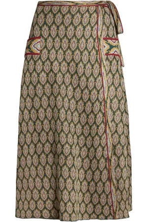 Etro Jupe portefeuille en jacquard à coupe mi-longue