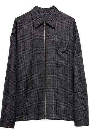 Prada Chemise en laine à fermeture zippée