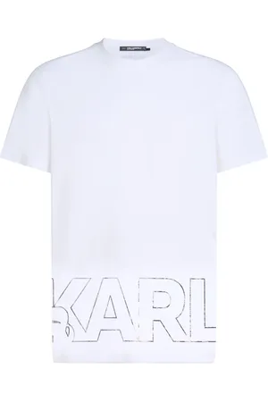 Karl Lagerfeld T-shirt à logo métallisé imprimé