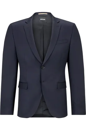 HUGO BOSS Blazer en laine vierge à simple boutonnage