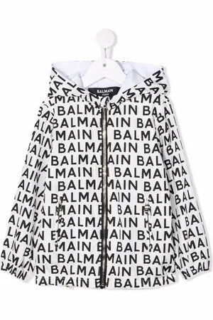 Balmain Veste zippée à logo imprimé