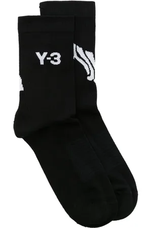 Y-3 Chaussettes à logo en intarsia