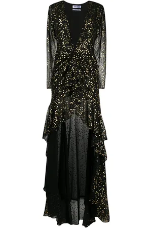 The Attico Robe imprimée à ourlet asymétrique