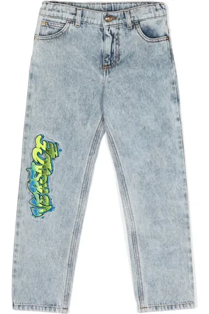 VERSACE Jean droit à logo brodé