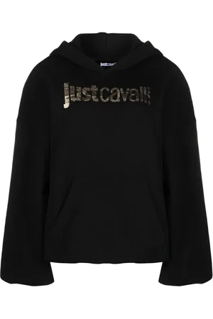 Roberto Cavalli Hoodie en coton à logo imprimé