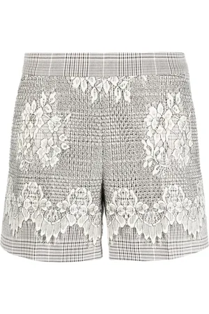 Twin-Set Short Glen à empiècement en dentelle