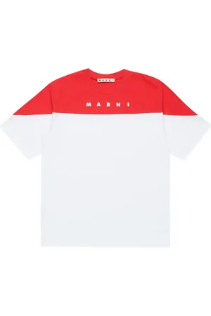 Marni T-shirt bicolore à logo imprimé