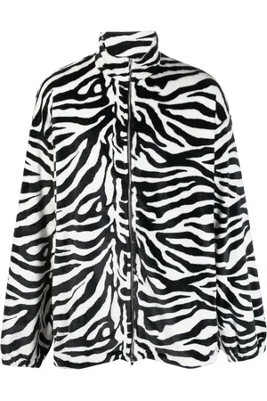 Vetements Manteau zippé à motif zébré
