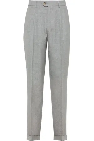 Brunello Cucinelli Pantalon de costume à pinces