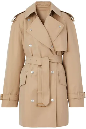Burberry Trench en gabardine de coton à taille ceinturée