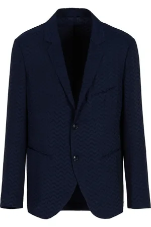 Giorgio Armani Blazer droit à motif zig-zag