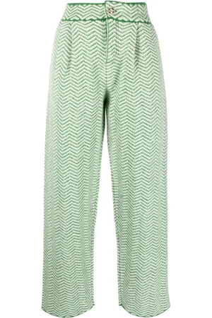 Barrie Pantalon en maille chevrons à design plissé