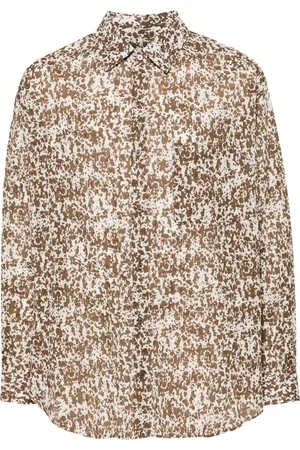LEMAIRE Chemise en coton à imprimé abstrait