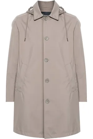 HERNO Manteau boutonné à capuche