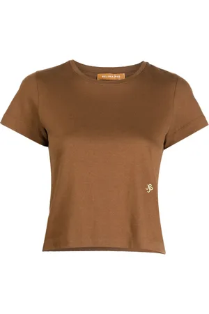 REJINA PYO T-shirt crop à manches courtes