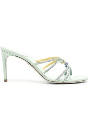 RENE CAOVILLA Sandales en cuir à ornements en cristal 90 mm