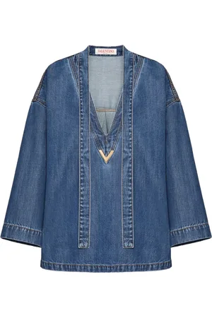 VALENTINO GARAVANI Blouse en jean à plaque V