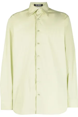 RAF SIMONS Chemise en coton à empiècement en résille