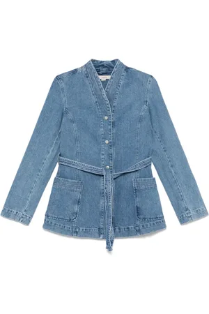 REMAIN Veste en jean à taille ceinturée