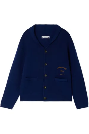 BONPOINT Cardigan en laine à slogan brodé