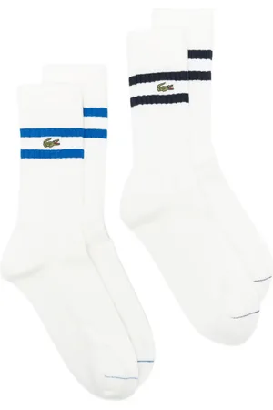 Lacoste Lot de deux paires de chaussettes à patch logo