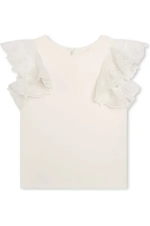 Chloé Blouse en coton biologique à volants