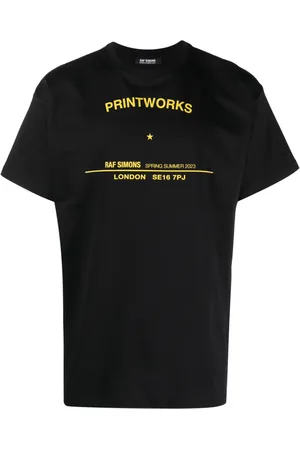 RAF SIMONS T-shirt en coton à slogan imprimé