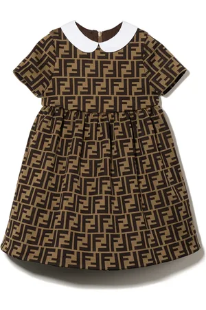 Fendi Robe manches courtes à logo FF