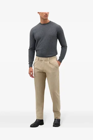Boglioli Pantalon en velours côtelé à coupe ample