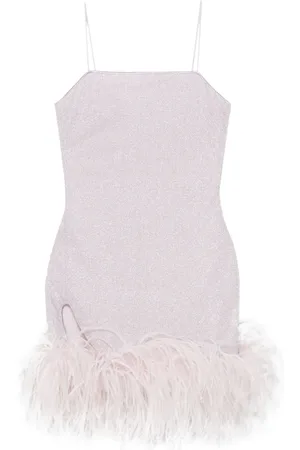 Oseree Robe Plumage à coupe courte