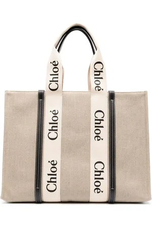 Chloé Sac à main Woody en lin