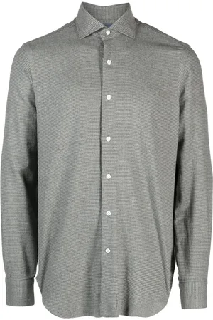 BARBA Chemise en coton à carreaux