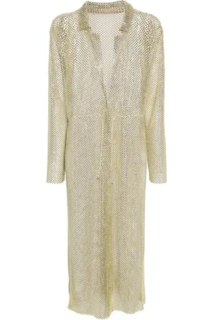 Serafini Robe-chemise à ornements en cristal