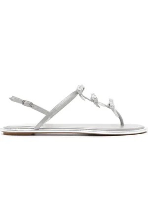RENE CAOVILLA Sandales en cuir à ornements de strass