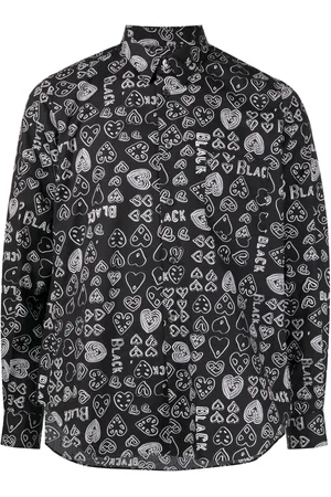 Comme des Garçons T-shirt en coton à imprimé cœur
