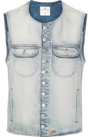 Courrèges Veston en jean à logo brodé