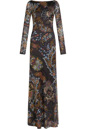 Etro Robe longue à motif cachemire