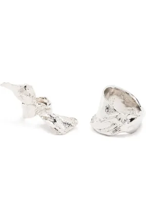Maison Margiela Lot de deux bagues à design noué
