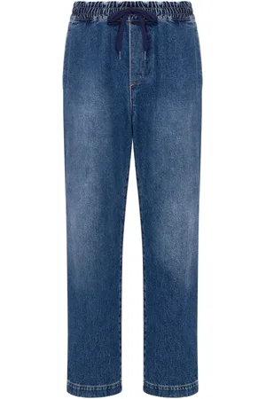 Moschino Jean droit à logo appliqué
