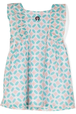 Aigner Robe volantée à imprimé graphique