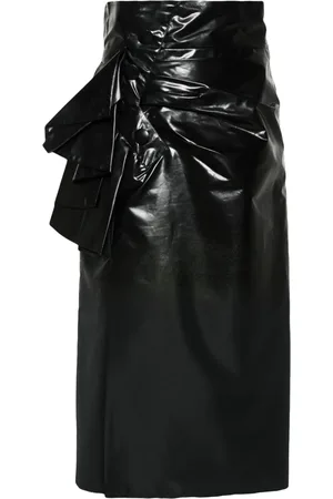 Maison Margiela Jupe mi-longue à fini enduit