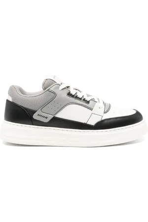 Emporio Armani Baskets en cuir à logo embossé