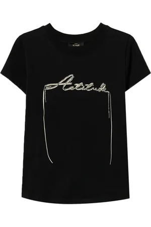 Twin-Set T-shirt à logo strassé