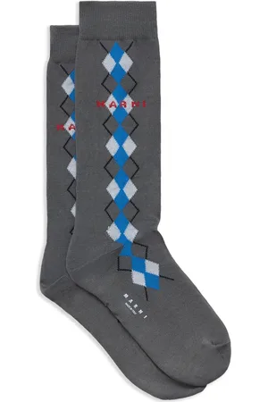 Marni Chaussettes à logo en intarsia