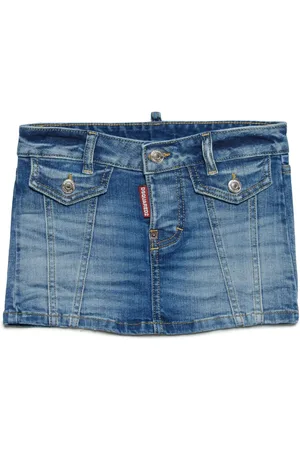 Dsquared2 Jupe en jean à applique logo