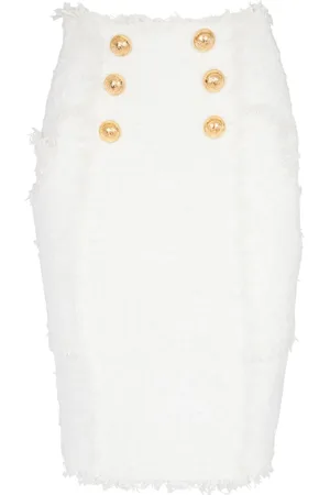 Balmain Jupe crayon à boutons décoratifs