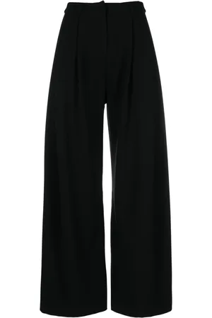 LOULOU Pantalon palazzo à détails plissés