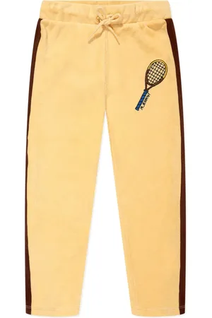 Mini Rodini Pantalon en coton biologique à logo brodé