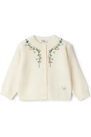 Il gufo Cardigan à fleurs brodées