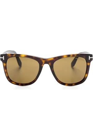 Tom Ford Lunettes de soleil carrées à effet écailles de tortue